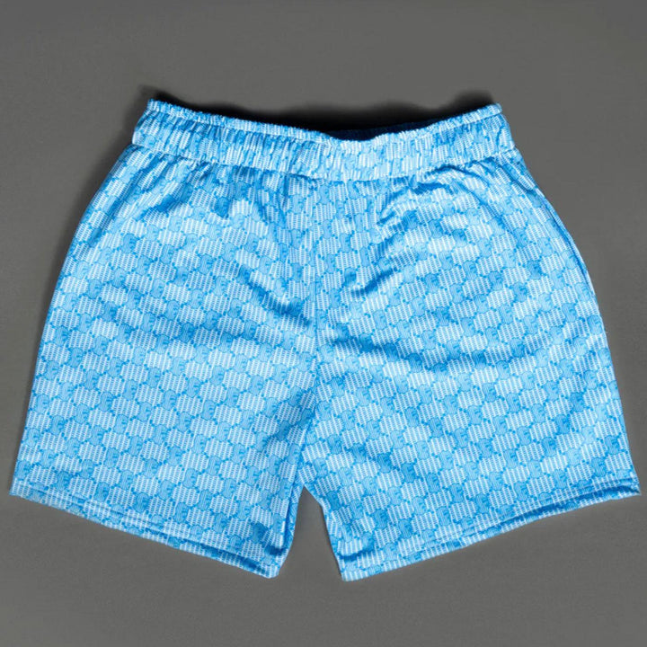 HM Ski Mask Pattern Shorts (Light Blue)