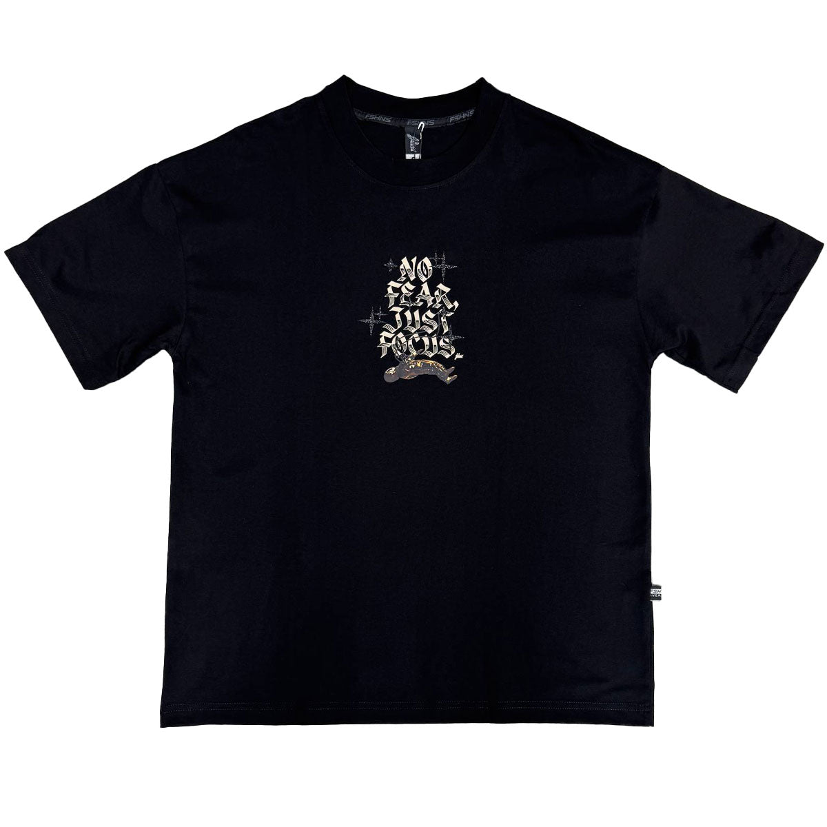 Just Focus Oversize Tee (Black) | FSHNS Brand – Urban Street