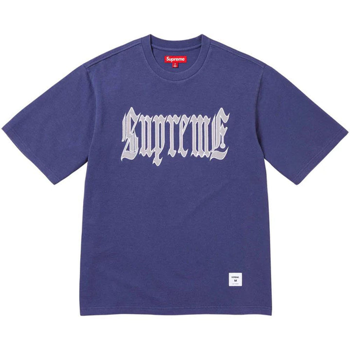 Old English S/S Top (Washed Navy)