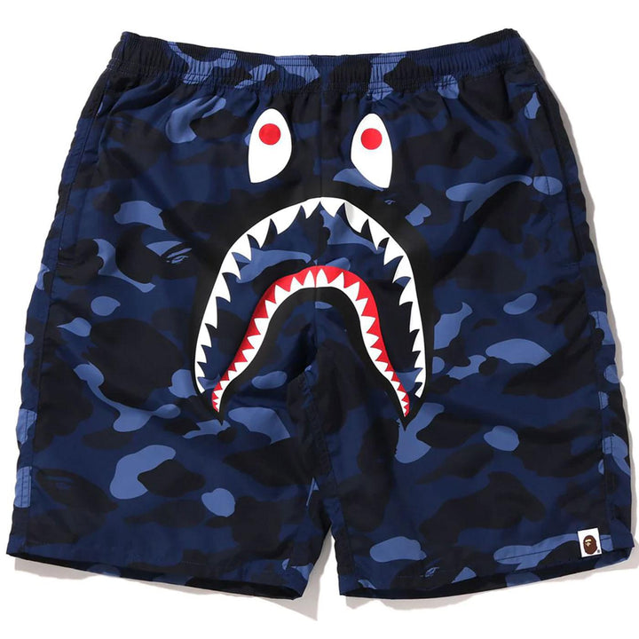 BAPE Color Camo Shark Beach Shorts (Blue)