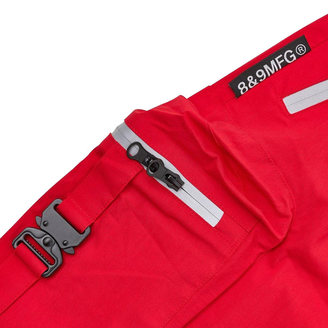 Combat Nylon Shorts 3M (Red) Detail | 8&9 Clothing