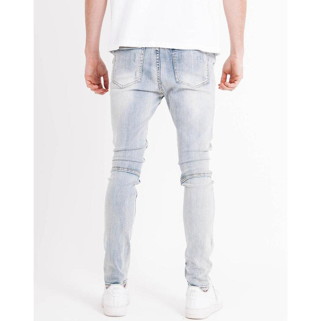 Destroy Fabric Jeans (Blue) Rear Fit | Sixth June