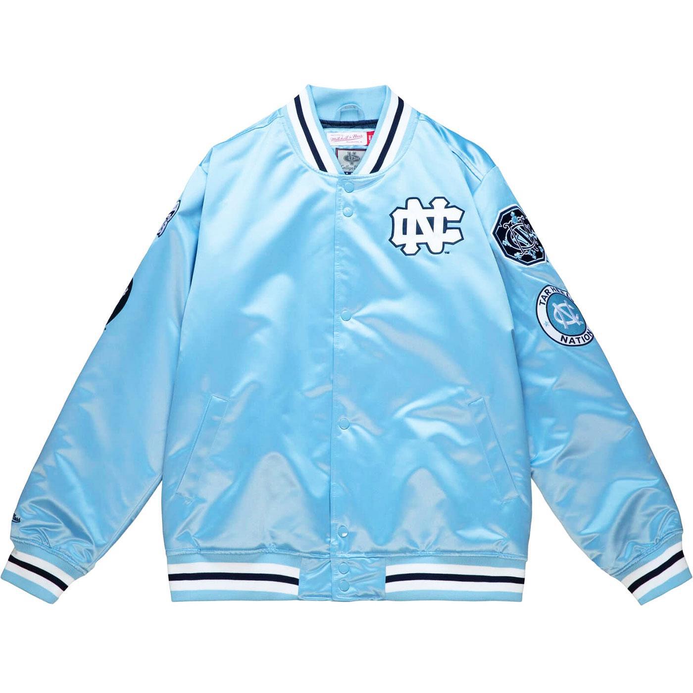 Mitchell and Ness University of North Carolina Champ City Satin Jacket Navy