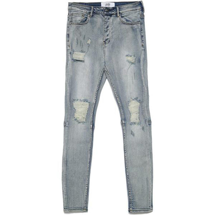 Destroy Fabric Jeans (Blue) | Sixth June