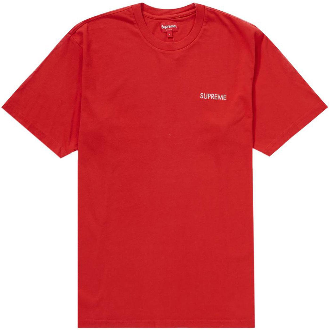 Red Supreme Box Logo T Shirt, Cheap Logo Supreme T Shirt Original