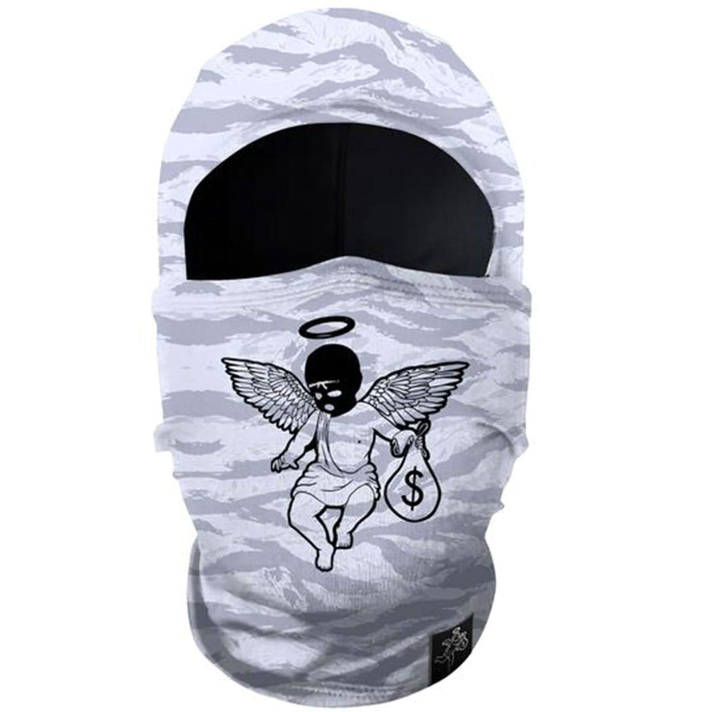 Gangster ski mask white color Hyperwarm Hood Balaclava Full Face Ski Mask