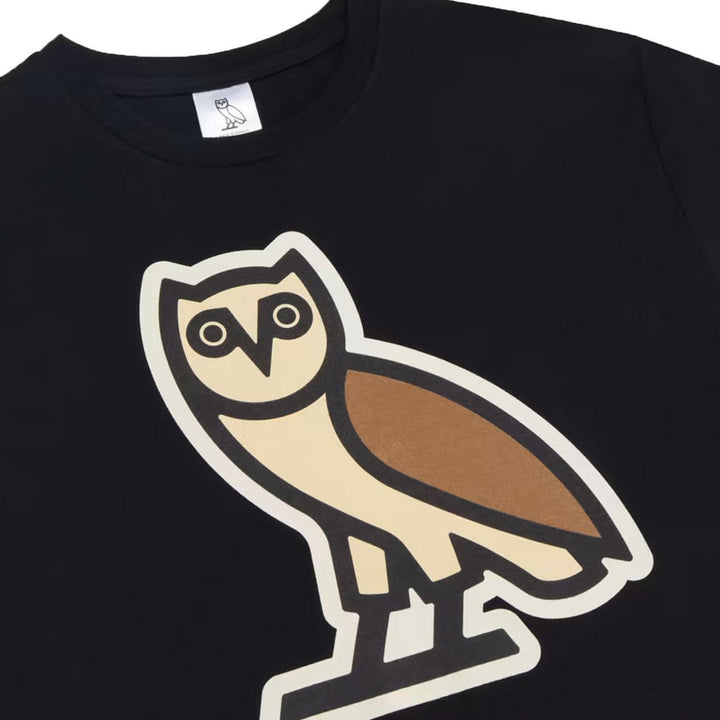 Bubble Owl T-Shirt (Black) Detail | OVO October's Very Own