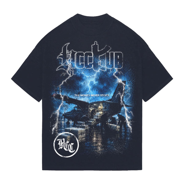 Never Stops Tee (Navy)