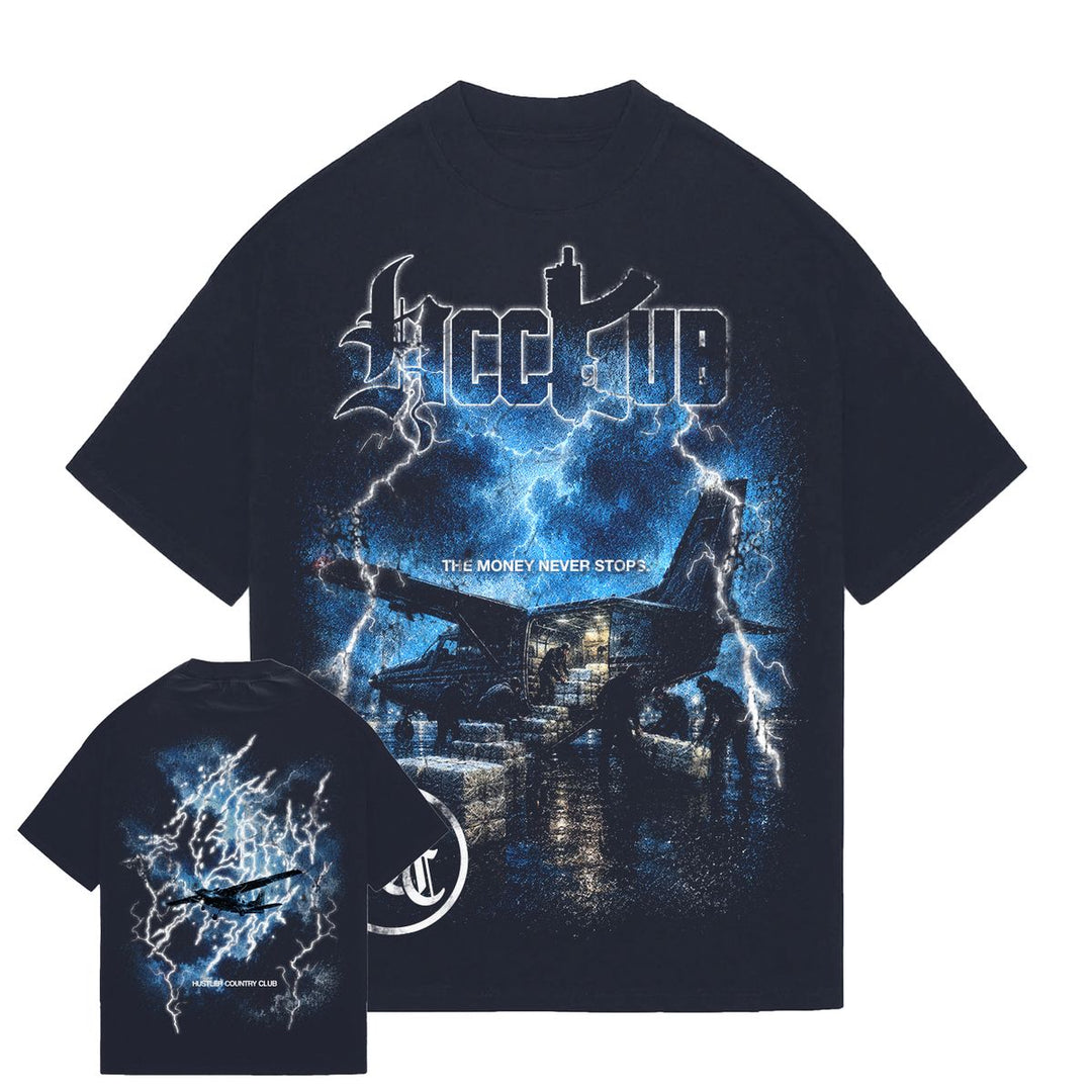Never Stops Tee (Navy)