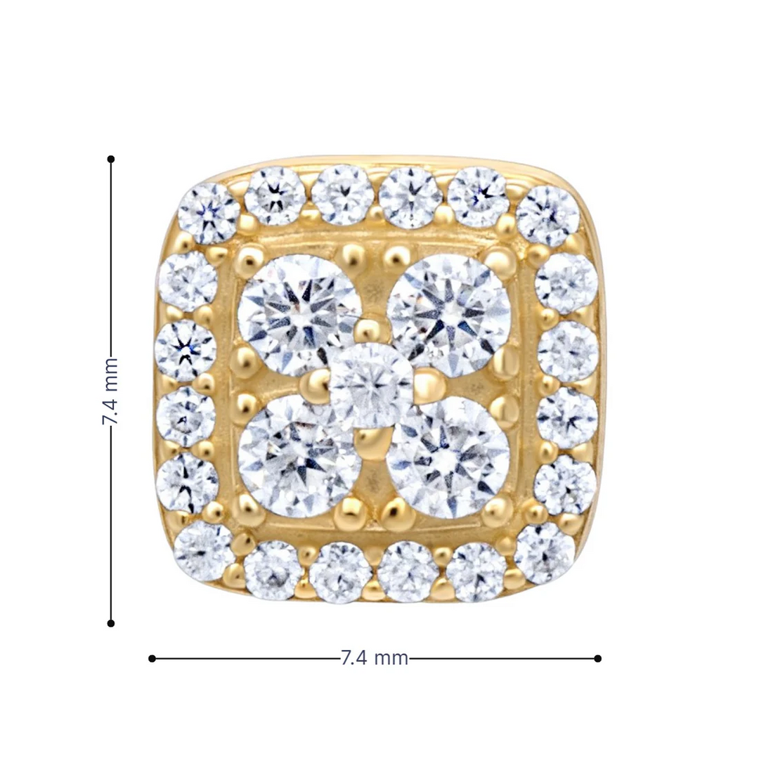 15 10K Gold Moissanite Earring