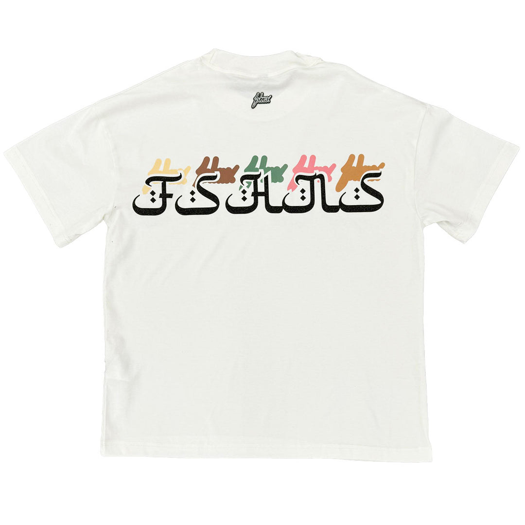 Arabic Horizon Oversize Tee (Vanilla)