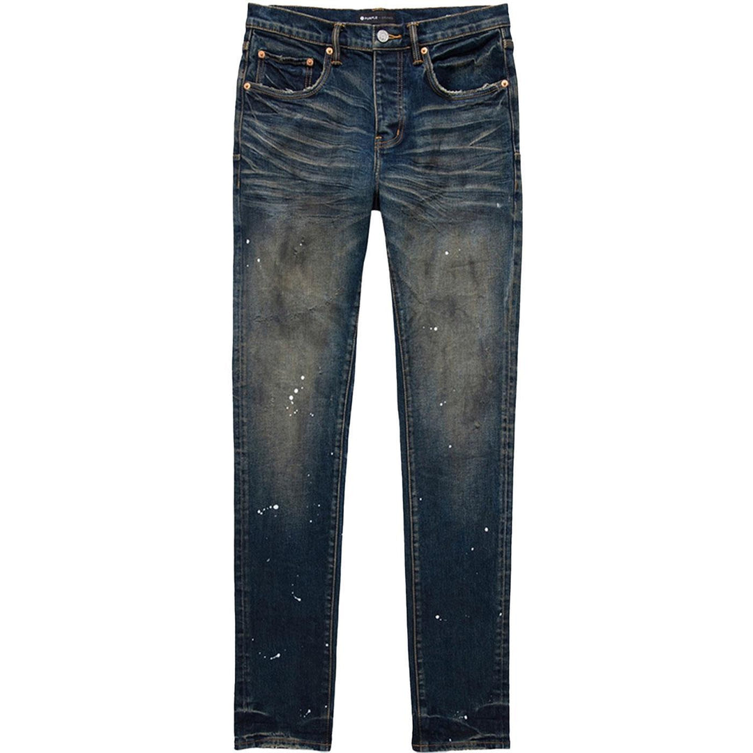 P001 Low Rise Skinny Jean (Dark Dirty Paint)