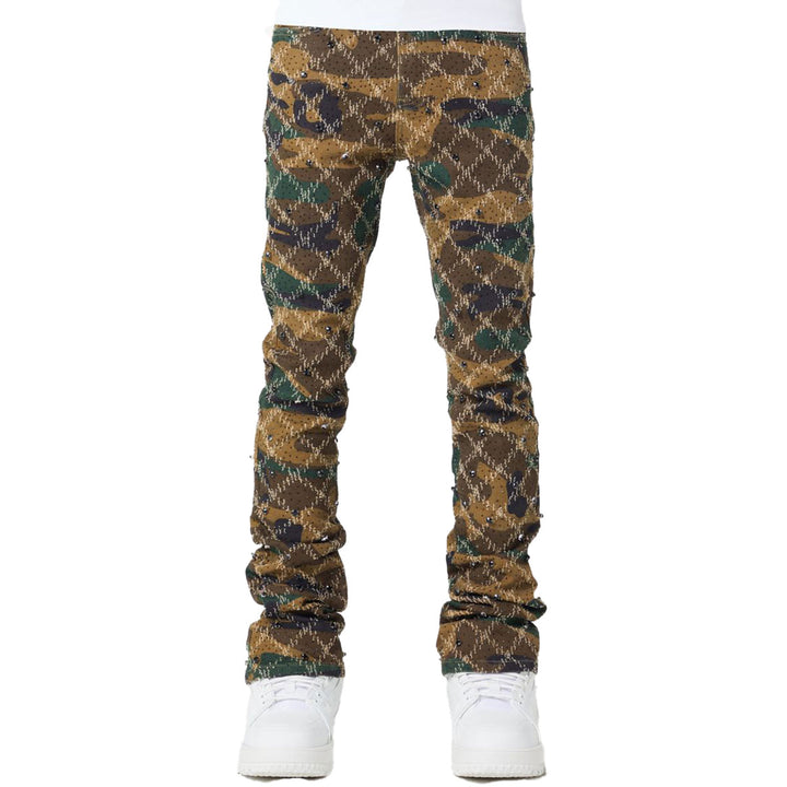 Camo Embellished Denim Pant