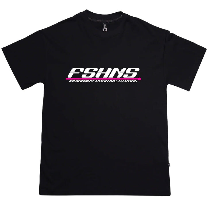 Oversize Big Logo Laser Gun Tee (Black/Fuchsia)