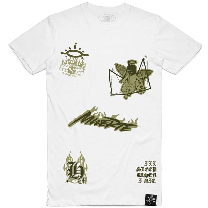 Heavy Camo Mask Tee (White)