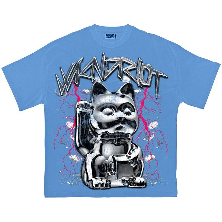 Maneki Neko Tee (Blue)