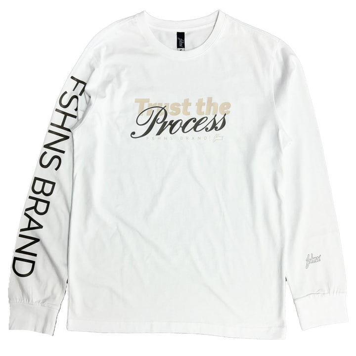 Trust The Process Long Sleeve Tee (White)