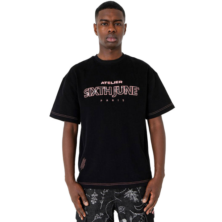 Royal Beetle Embroidery Tee (Black)