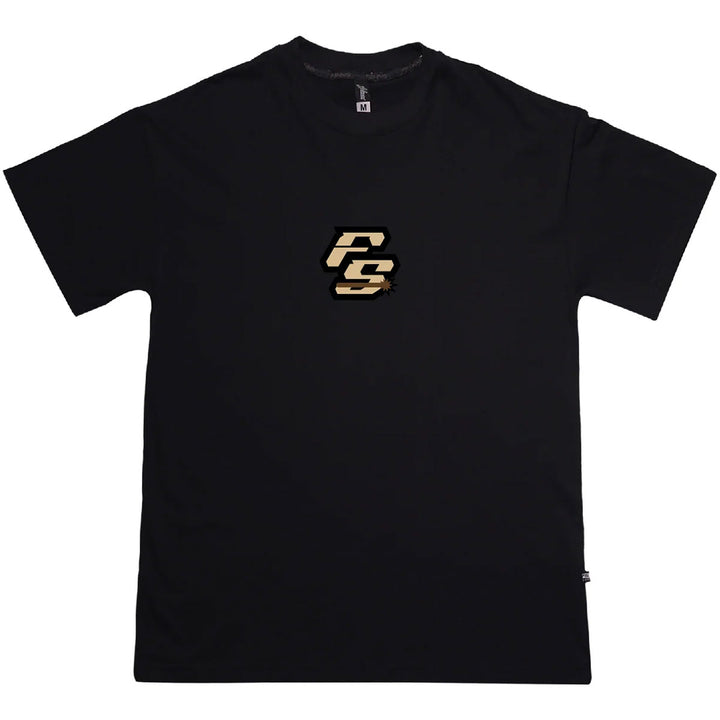 Oversize Puff FS Laser Gun Tee (Black/Beige/Glitter)