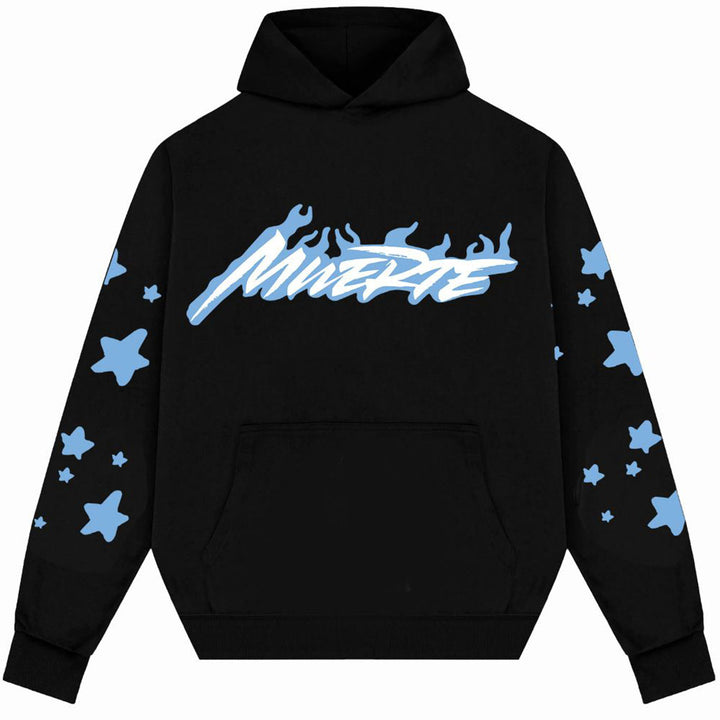 Blue Flame Hoodie (Black)