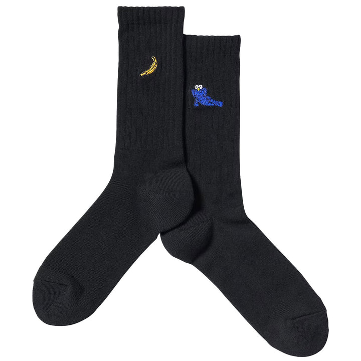 KAWS + Warhol Banana Socks (Black)