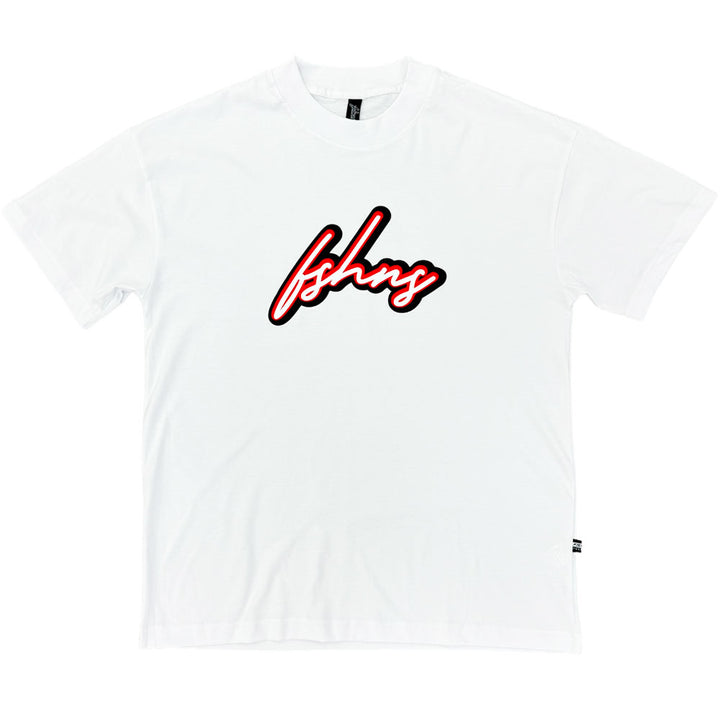 Triple Composer Oversize Tee (White/Red)