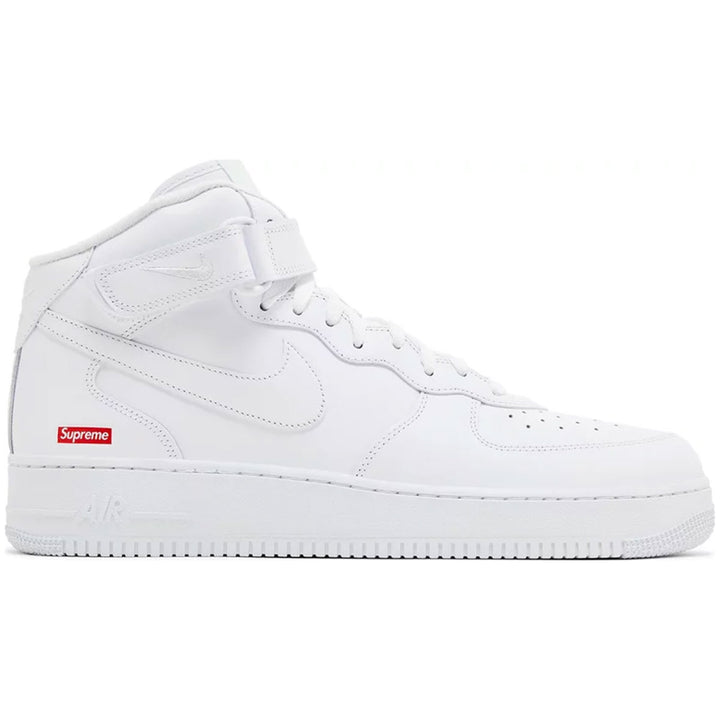 Supreme x Air Force 1 Mid 'Box Logo - Triple White'