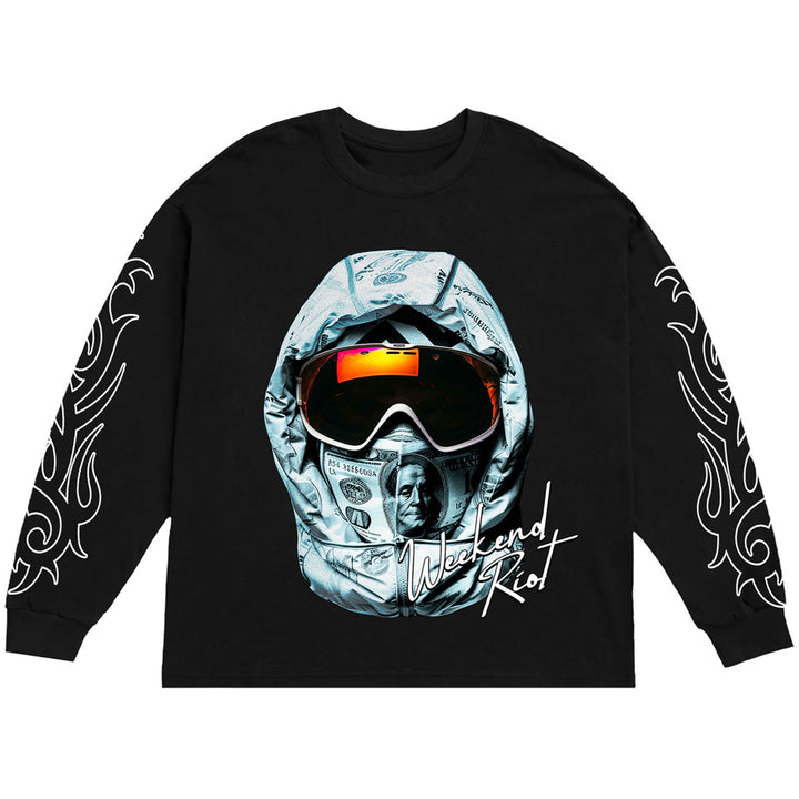 Get Money No Love Long Sleeve Tee (Black)