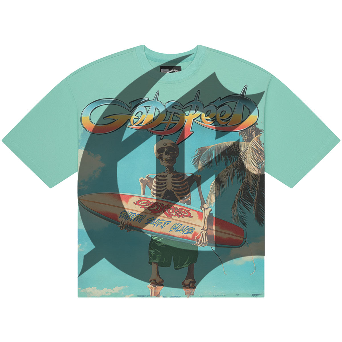 Miami Surf Club Tee (Teal) | Godspeed – Urban Street Wear