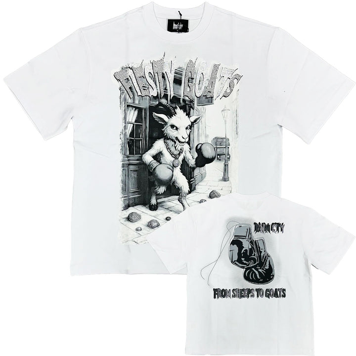 Fiesty Rhinestone Tee (White)