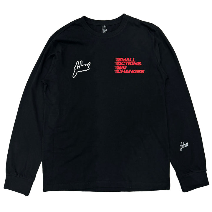 Small Actions Long Sleeve Tee (Black)