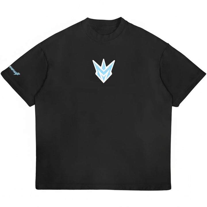 Believe Logo Tee (Black / Light Blue)