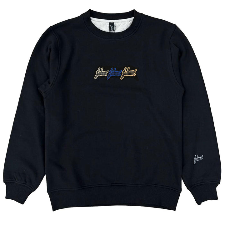 3 Layer Grill Crewneck (Black/Caramel/Blue)