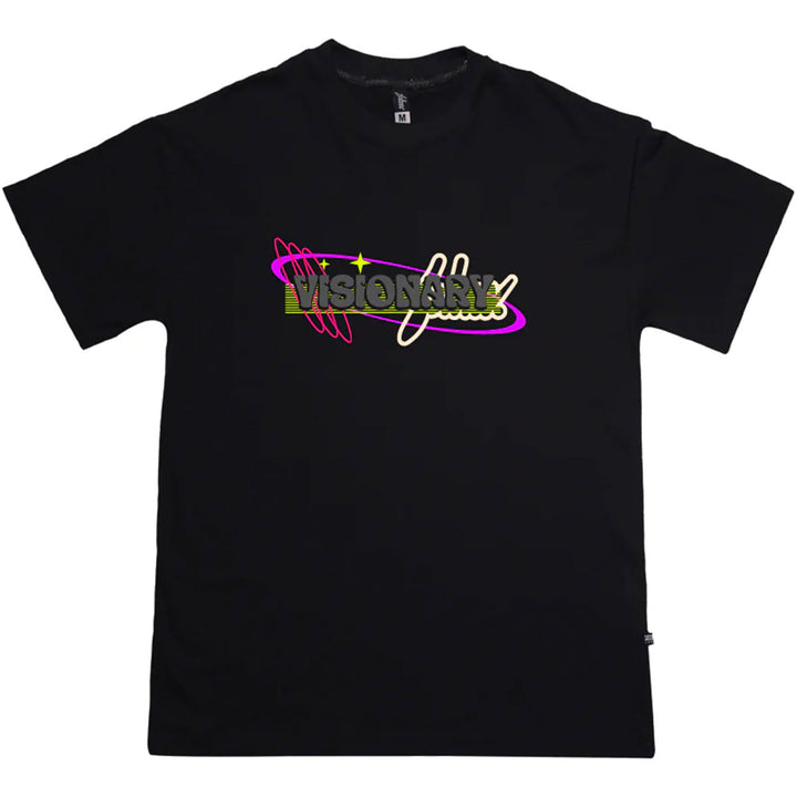 Galactic Visionary Oversize Tee (Black / Hot Colors)