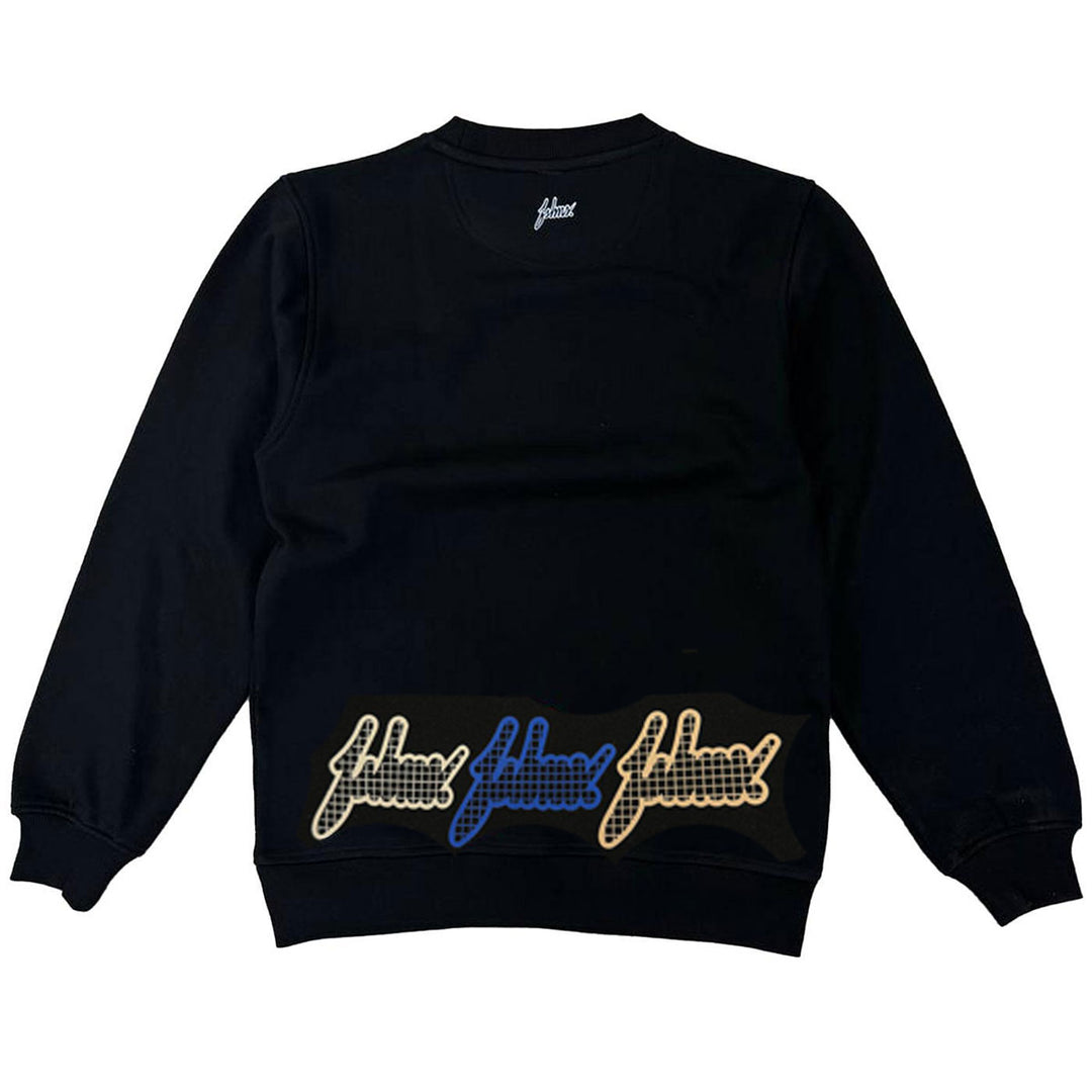 3 Layer Grill Crewneck (Black/Caramel/Blue)