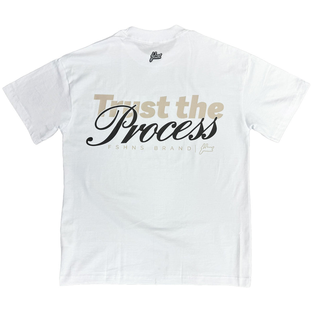 Trust The Process Oversize Tee (White/Cream)