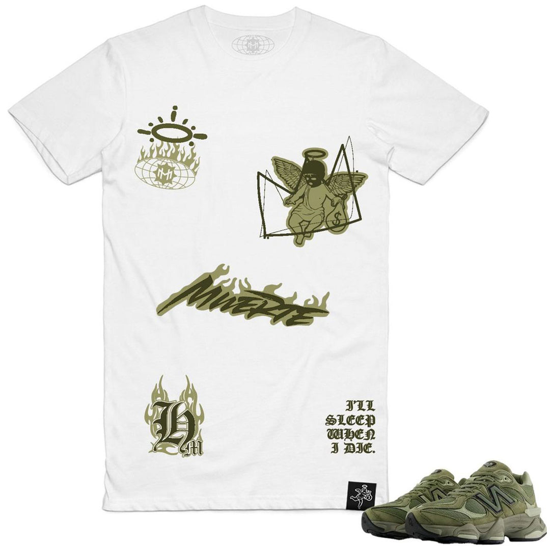 Heavy Camo Mask Tee (White)