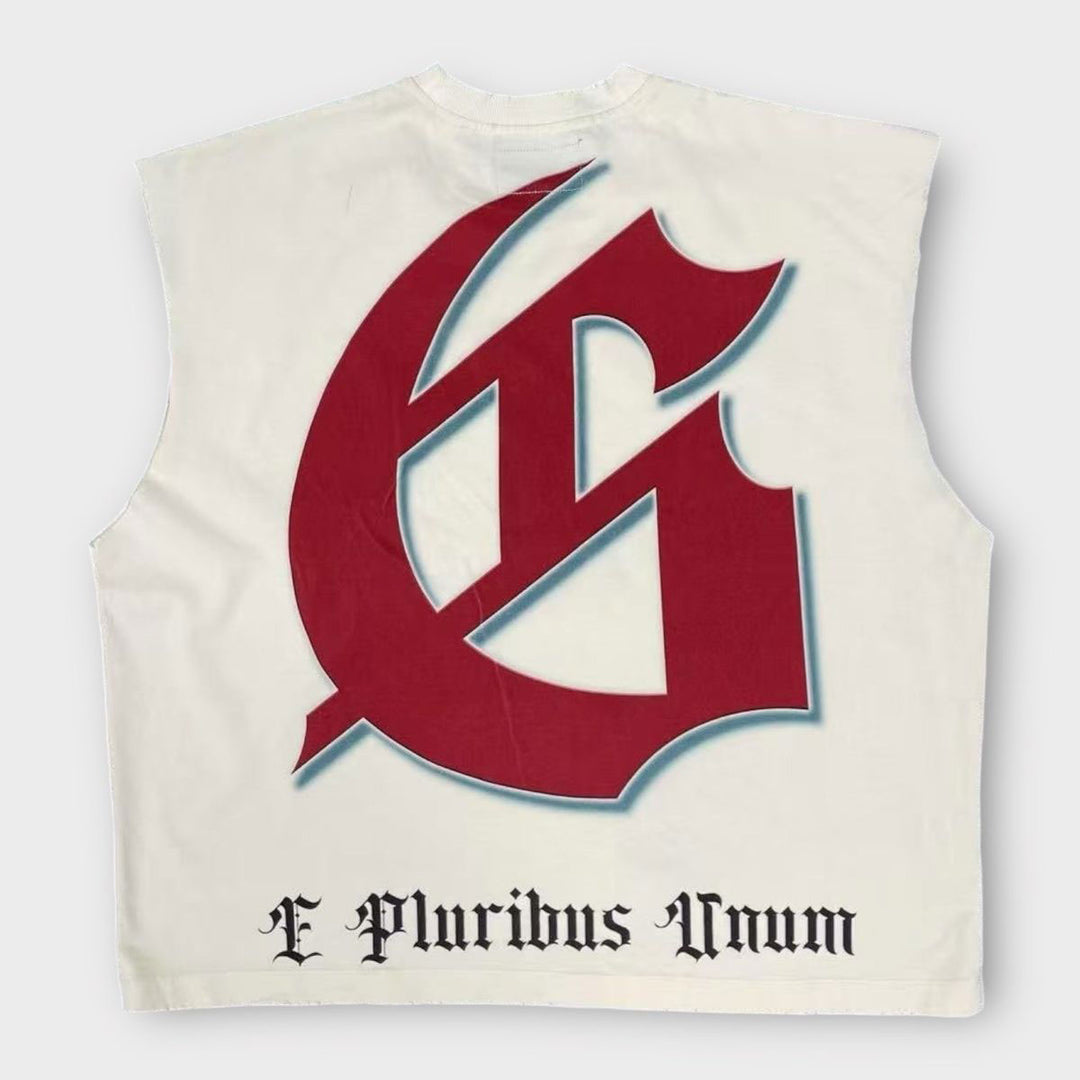 Checkmate Sleeveless Tee (Bone)