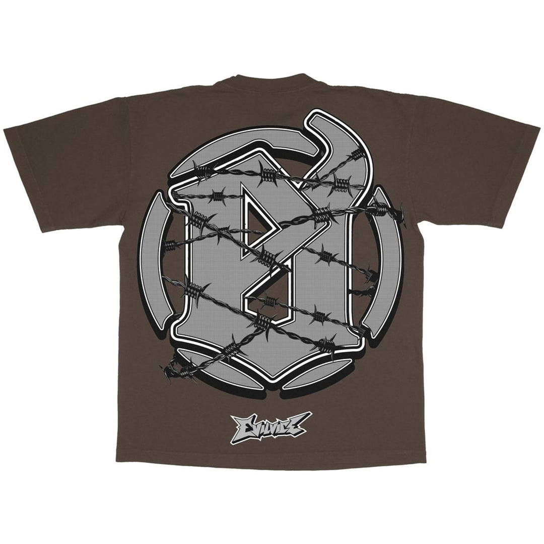 Barbed Skull S/S Tee (Brown)