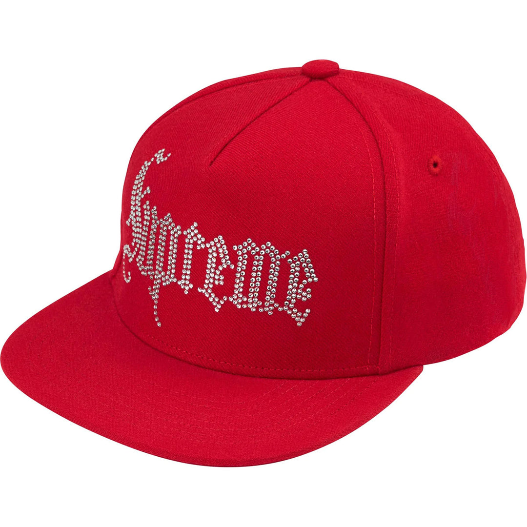 Rhinestone 5-Panel Hat (Red)