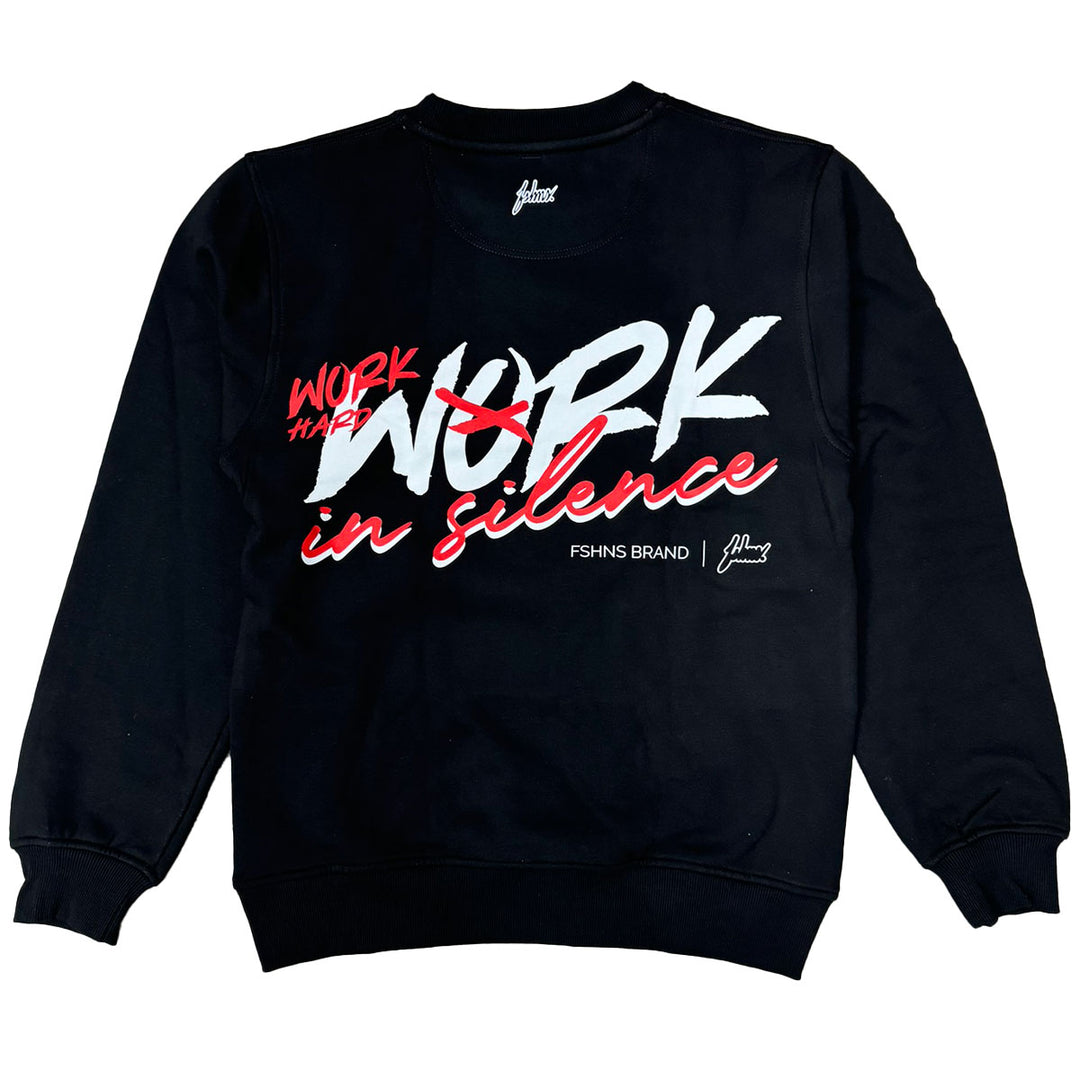 Work In Silence Crewneck (Black)