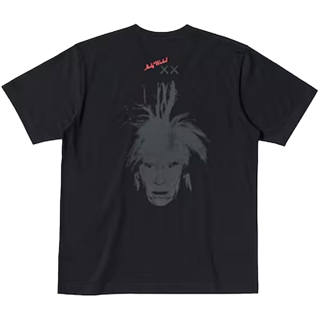 KAWS + Warhol UT Graphic Face T-Shirt (Black)