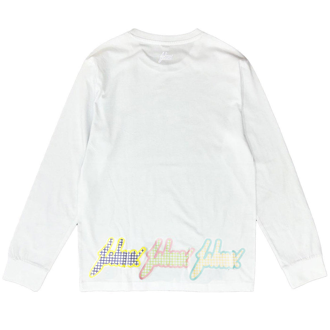 3 Layer Grill Long Sleeve Tee (White/Pastel Colors)