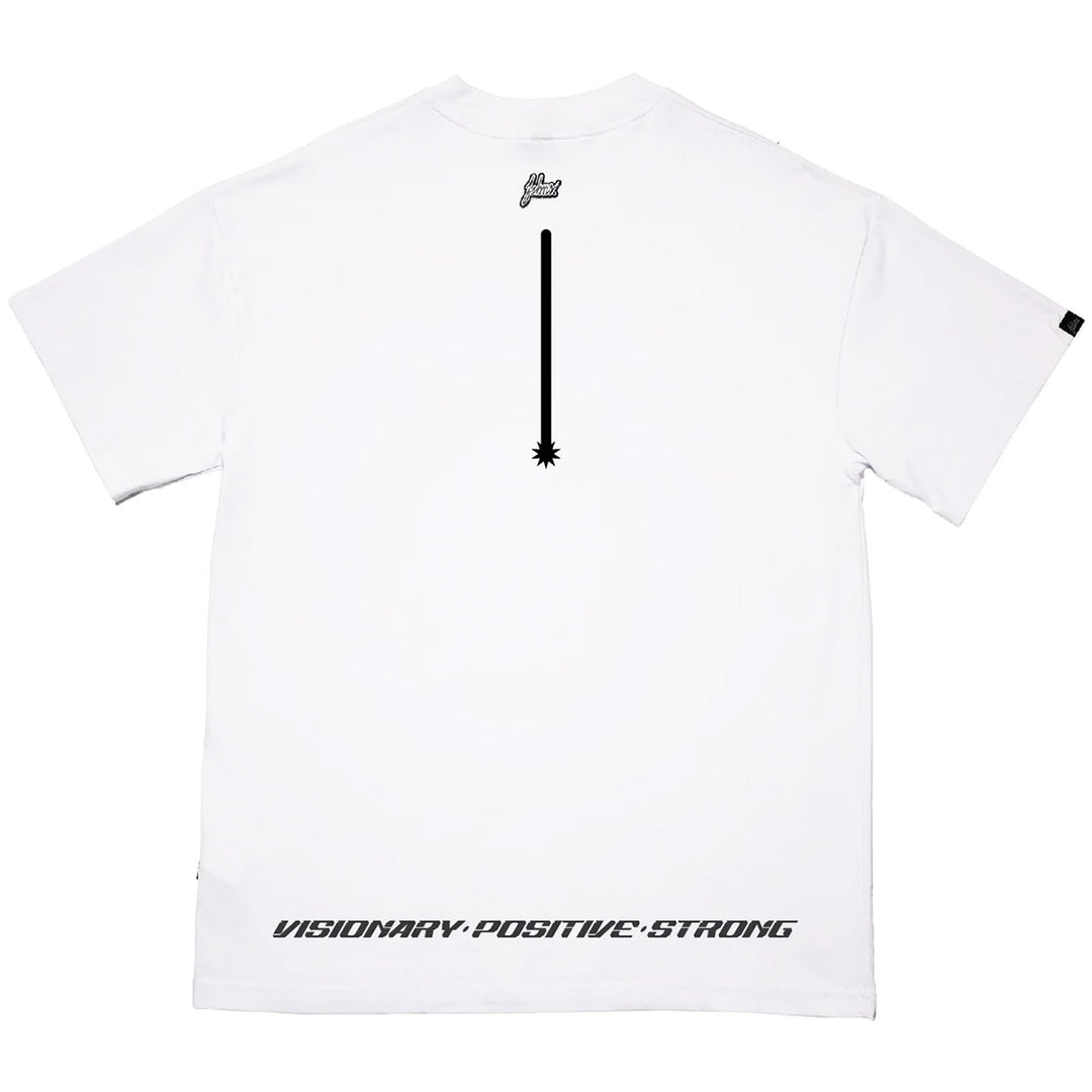 Oversize Big Logo Laser Gun Tee (White/Black)