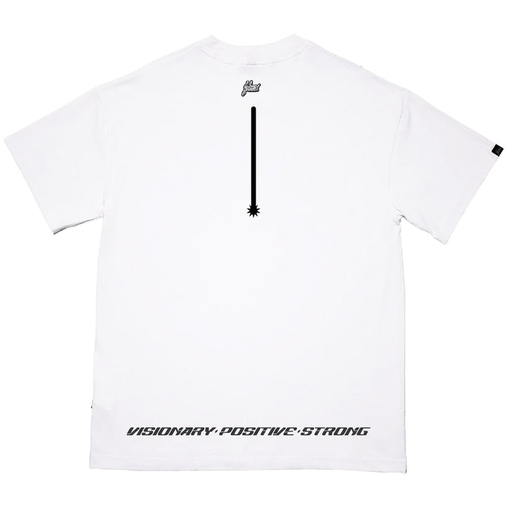 Oversize Big Logo Laser Gun Tee (White/Black)