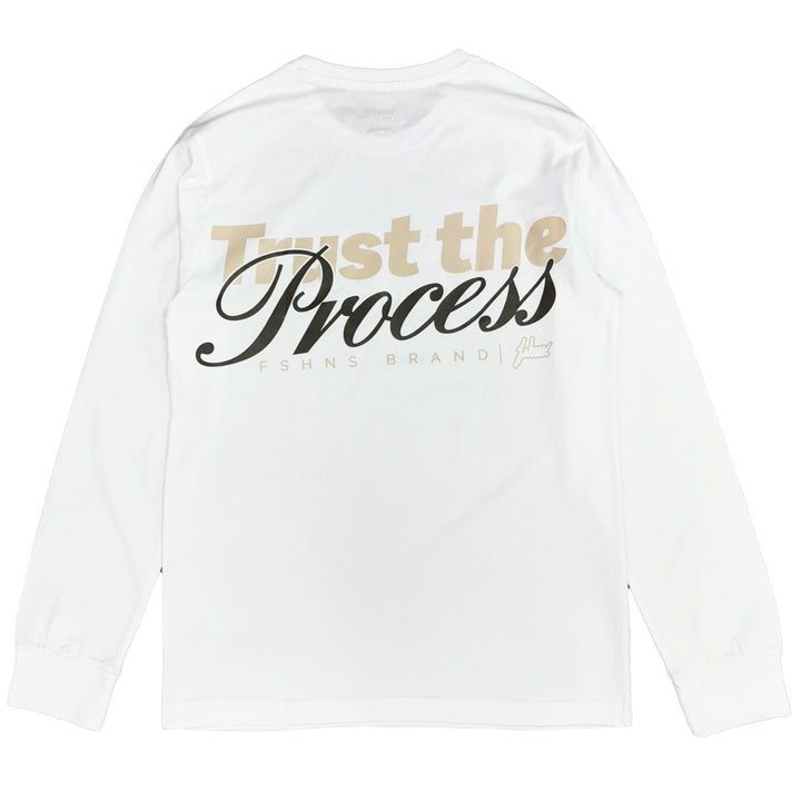 Trust The Process Long Sleeve Tee (White)