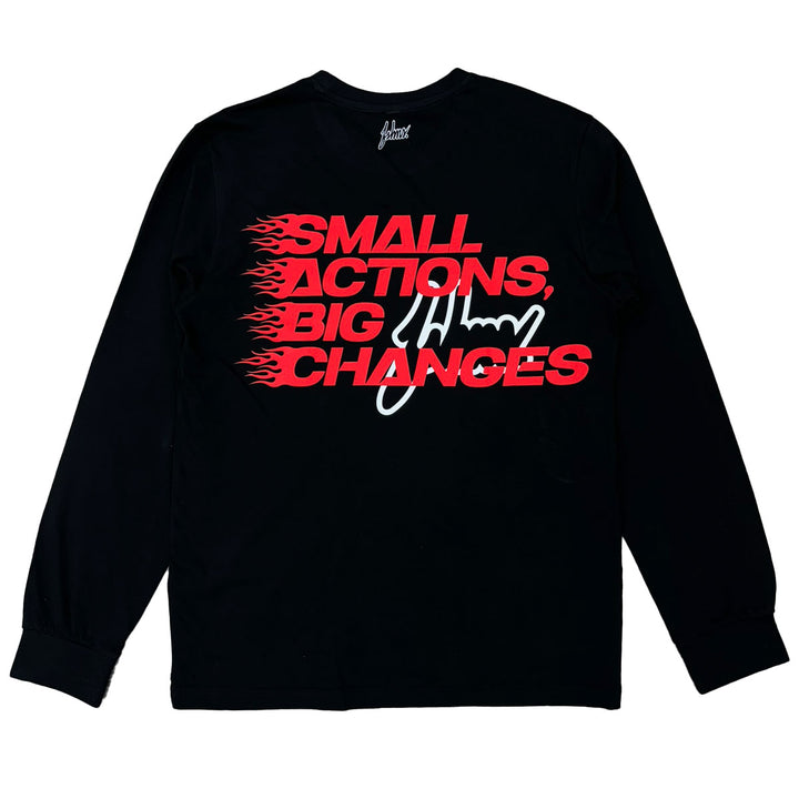 Small Actions Long Sleeve Tee (Black)