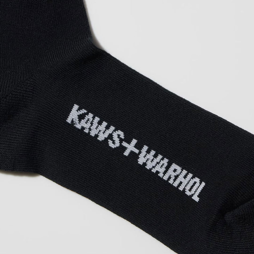 KAWS + Warhol Socks (Black/Pink)