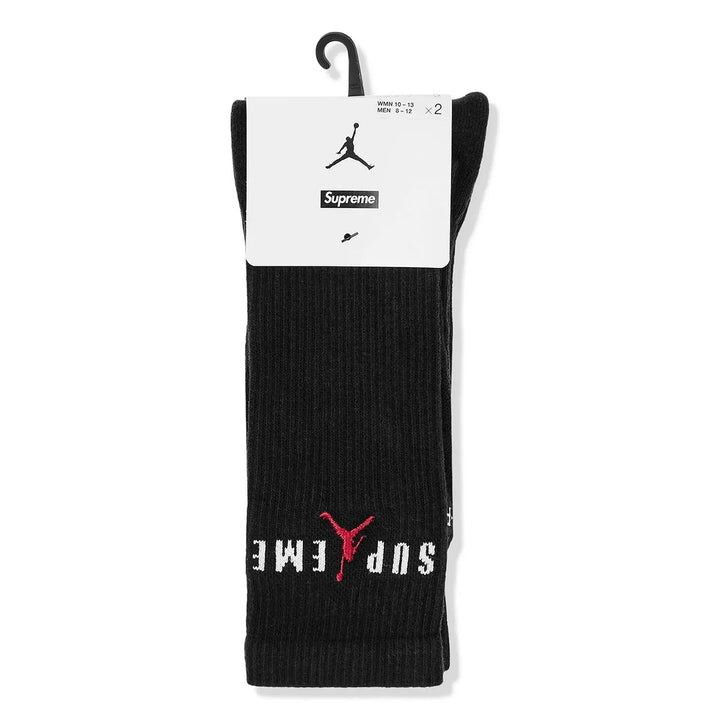 Supreme® / Jordan® Crew Socks (2 Pack) Black