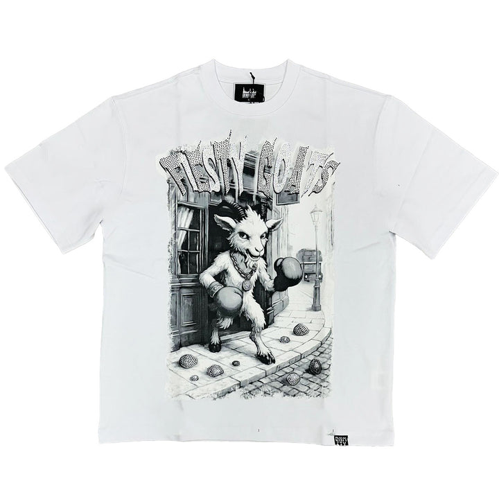 Fiesty Rhinestone Tee (White)